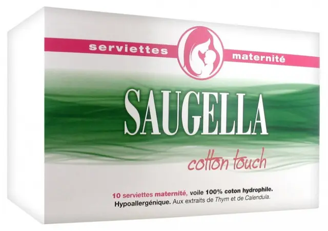 Saugella maternity 10 serviettes hygiéniques