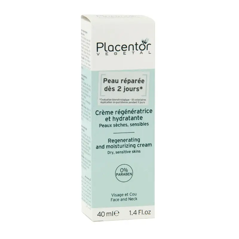 Placentor végétal Crème régénératrice hydratante 40ml - Pharmacie Agnès Praden à Alès