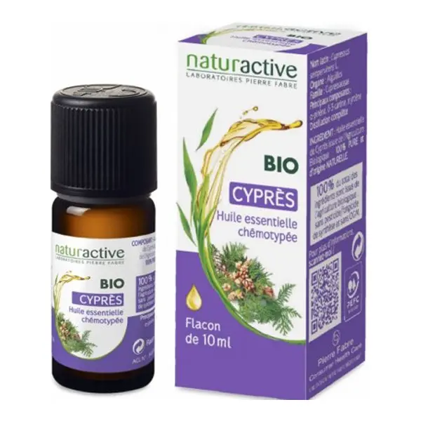 Naturactive cyprès huile essentielle bio 10ml
