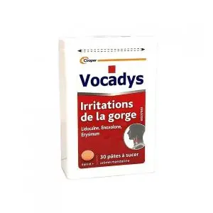 Cooper Vocadys Irritations De La Gorge 30 Pâtes à Sucer