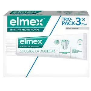 Elmex Dentifrice Sensitive Professional Lot de 3 x 75 ml