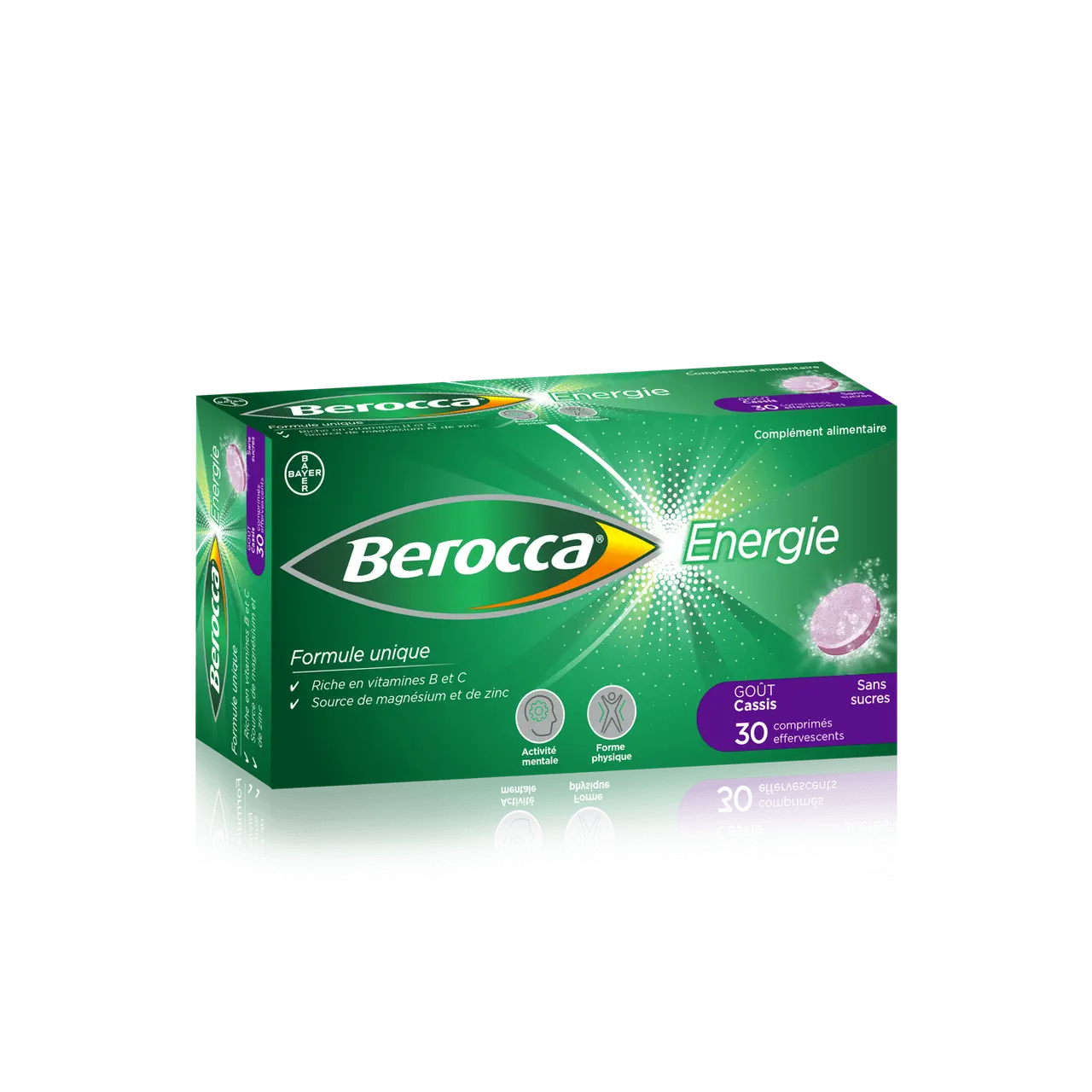 Berocca Energie cassis 30 comprimés effervescents - Pharmacie Agnès Praden à Alès