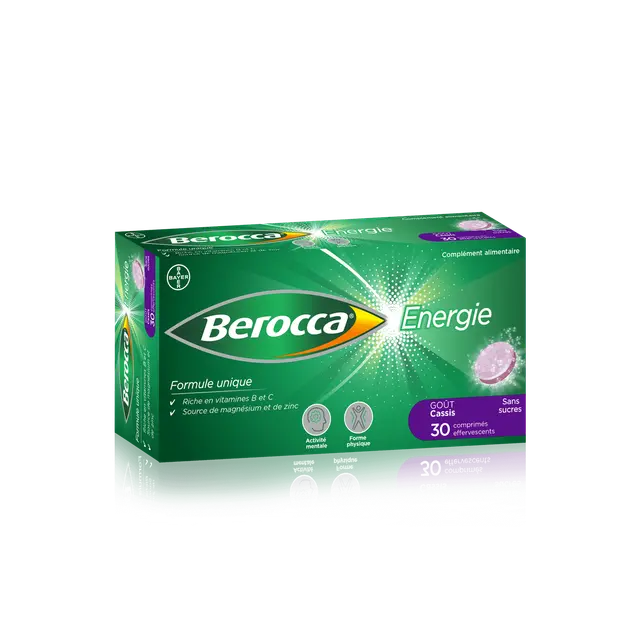 Berocca Energie cassis 30 comprimés effervescents