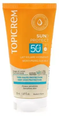 Topicrem Sun Protect Lait Solaire Hydratant SPF50+ 50 ml - Pharmacie Agnès Praden à Alès