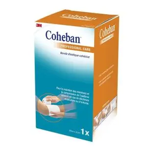 3M Coheban Bande Elastique Cohésive Blanche 10cmx3,5m