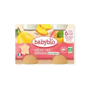 Babybio Petits Pots Délice des Vergers 2x130g