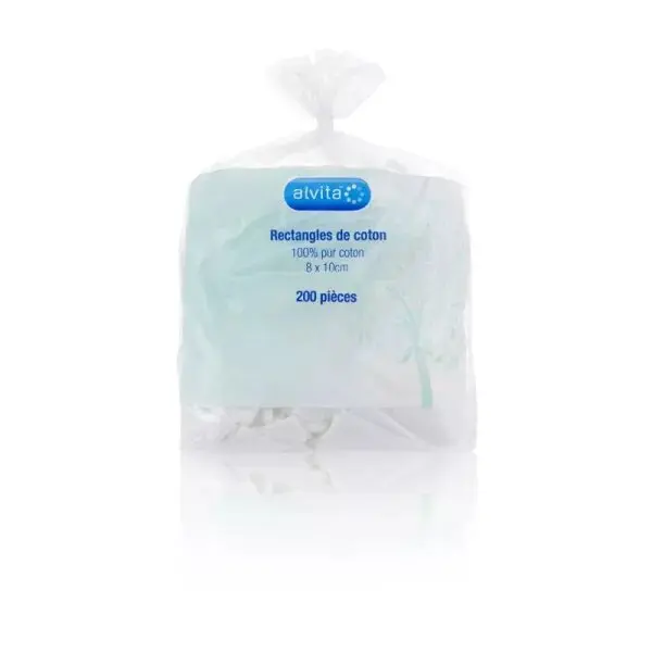 Alvita Rectangles de coton x200