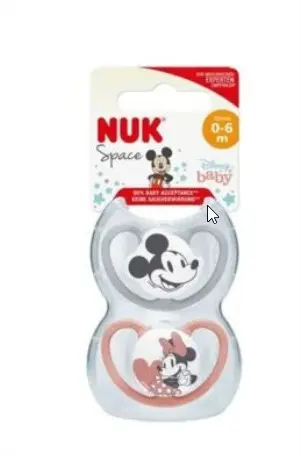Nuk Lot 2 Sucettes Space Minnie - 0-6 Mois