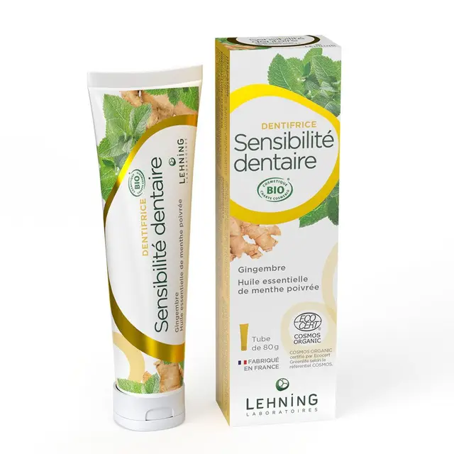 Lehning Dentifrice sensibilité dentaire bio 80g