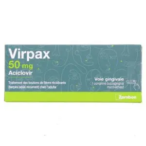 Zambon - Virpax 50 mg , Aciclovir - Traitement Des Boutons De Fièvre Récidivants Chez L'Adulte - Pharmacie Agnès Praden à Alès