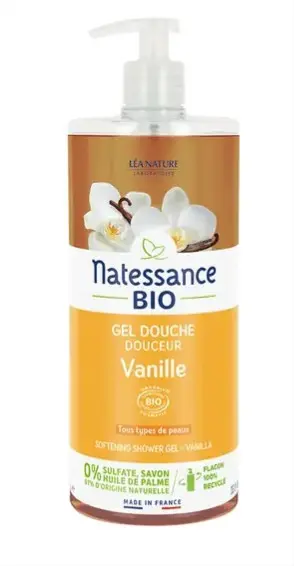 Natessance Gel Douche Vanille 1 L