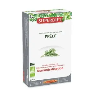 Superdiet Prêle Reminéralisation Bio 20 Ampoules - Pharmacie Agnès Praden à Alès