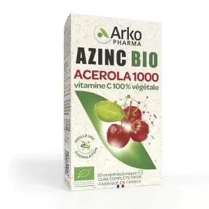 Arkopharma Azinc bio Acérola 1000 mg Végétale 30 Comprimés à Croquer - Pharmacie Agnès Praden à Alès