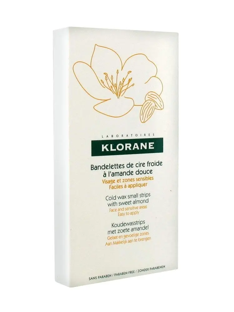 Klorane 6 Doubles Bandelettes de Cire Froide à l'Amande Douce - Pharmacie Agnès Praden à Alès