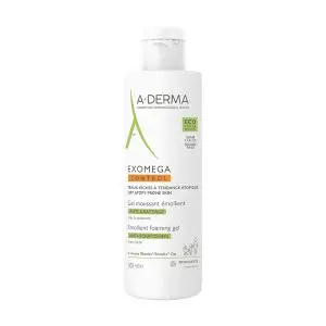 A-Derma Exomega Control Gel Moussant Emollient Peaux A Tendance Atopique 500ml