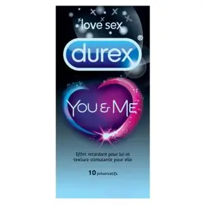 Durex You & Me 10 Préservatifs Effet Retardant