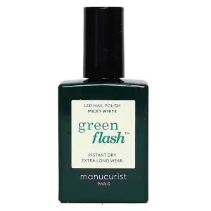Manucurist Green Flash Vernis à Ongles Semi-permanent Milky White 15ml