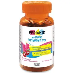 Ineldea Pediakid Gommes Vitamine D3 60 Oursons - Pharmacie Agnès Praden à Alès