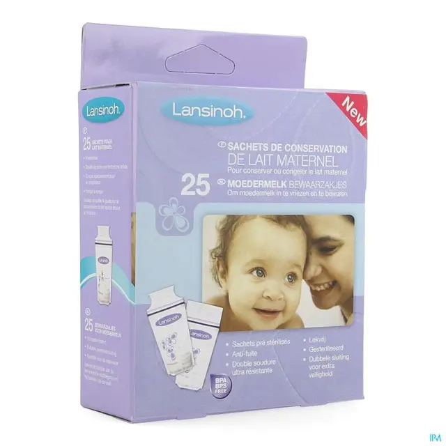 Lansinoh Sachet Conservation Lait Maternel 25 Sachets