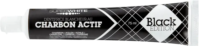 Superwhite Dentifrice blancheur au charbon actif black edition 75 ml