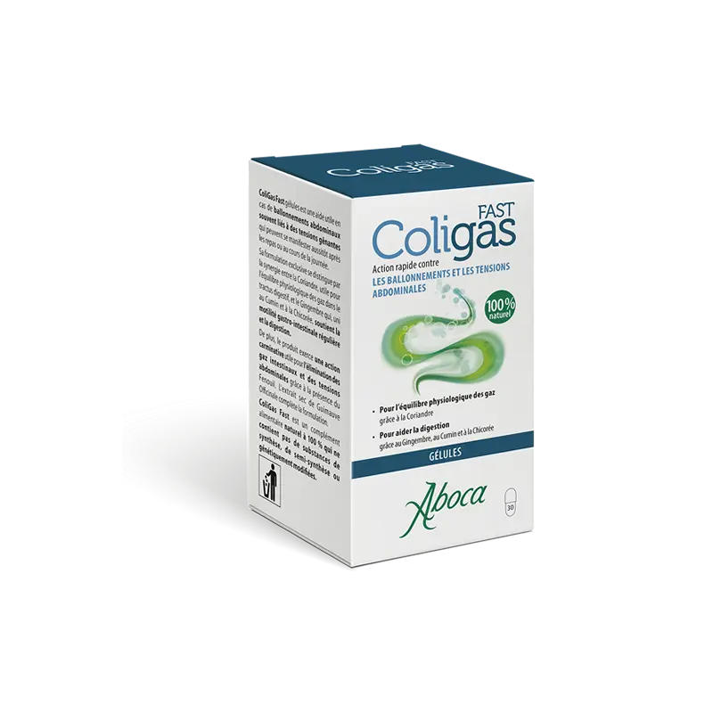 Aboca Coligas Fast 30 gélules - Pharmacie Agnès Praden à Alès