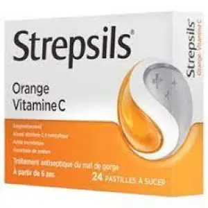 Strepsil Orange Vitamine C 24 Pastilles à Sucer