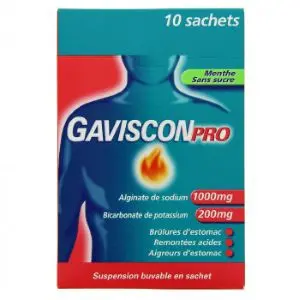 Reckitt GavisconPro Menthe Sans Sucre Boite de 10 Sachets