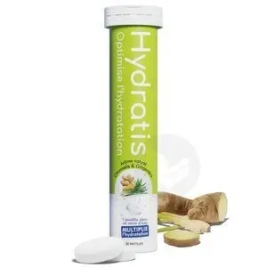Hydratis 20 Pastilles Effervescentes Citronnelle Gingembre