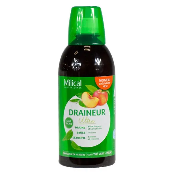 Milical Draineur Ultra Thé Vert Flacon 500 Ml