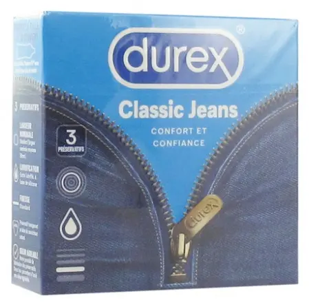 Durex Classic Jeans 3 Préservatifs