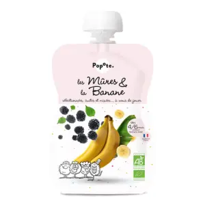 Popote Gourde Mûres et Banane Bio 120g