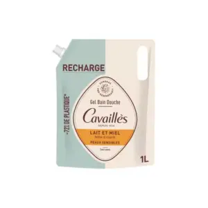 Cavaillès Gel Bain Douche Éco-Recharge Lait Miel 1L - Pharmacie Agnès Praden à Alès