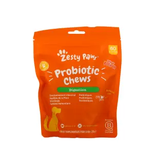 Zesty Paws Probiotic Chews Digestion 60 friandises potiron