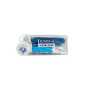 Pierre Fabre Elgydium Trousse Voyage Adulte - 1 Brosse à Dents + 1 Dentifrice Anti-Plaque 50ml - Pharmacie Agnès Praden à Alès