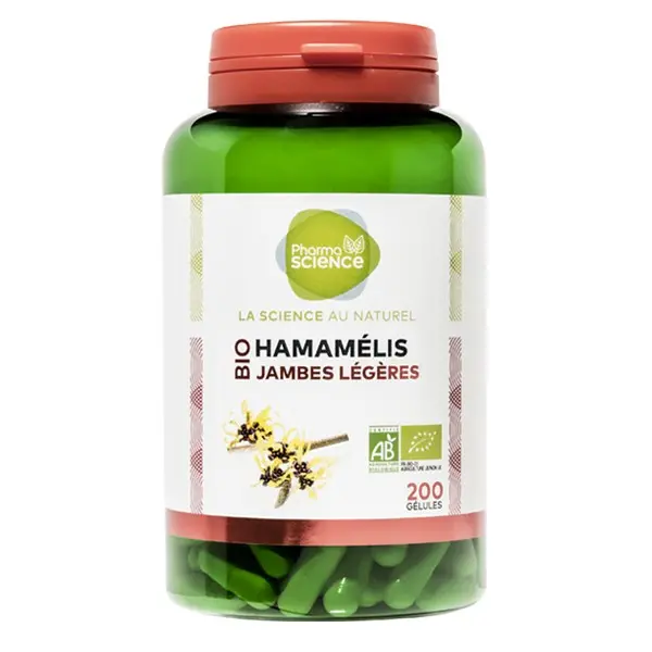 Pharmascience hamamélis bio jambes légères 200 gélules