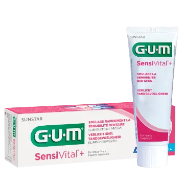 GUM Sensivital+ Dentifrice Fluoré 75 ml - Pharmacie Agnès Praden à Alès