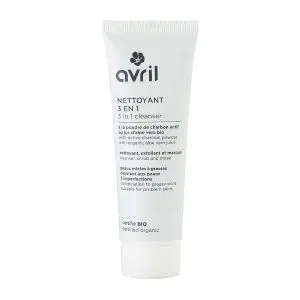 Avril Nettoyant 3 en 1 à la Poudre de Charbon Actif Bio Peaux Mixtes à Grasses 50ml