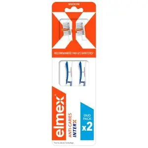 Elmex Brosse à Dents Médium Tête Standard Duo 