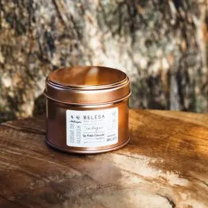 Belesa Bougie Artisanale “Castagno”- 80g - Pharmacie Agnès Praden à Alès