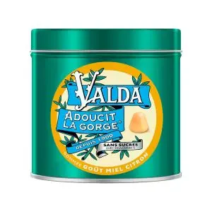 Valda Gommes Sans Sucres Goût Miel Citron 140 g