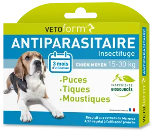 Vetoform Moyen Chien 15-30kg 3 pipettes