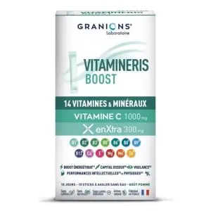 Laboratoire des Granions Vitamineris Boost 1000mg 10 Sticks - Pharmacie Agnès Praden à Alès