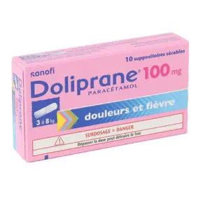 Sanofi Doliprane 100 mg 10 Suppositoires
