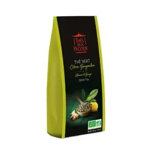 Thés de la Pagode Thé Vert Citron Gingembre 100G