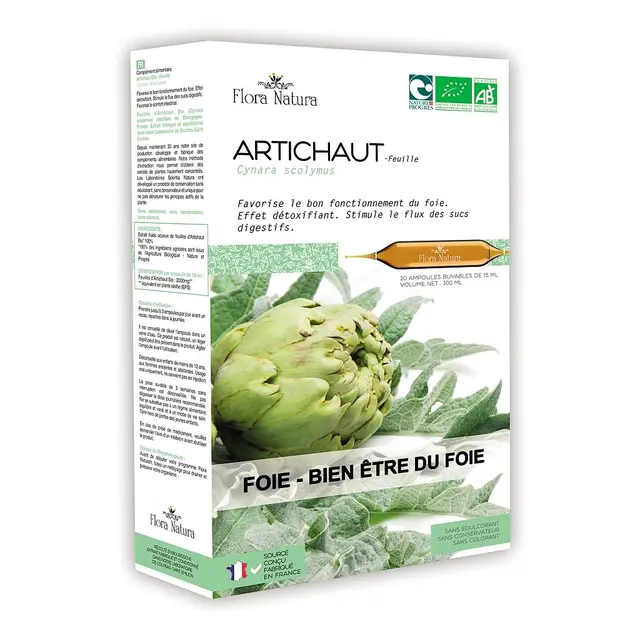 Flora natura artichaut bio 20 ampoules