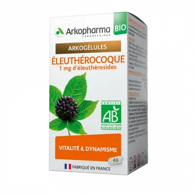 Arkopharma Arkogélules® BIO Éleuthérocoque 40 Gélules - Pharmacie Agnès Praden à Alès
