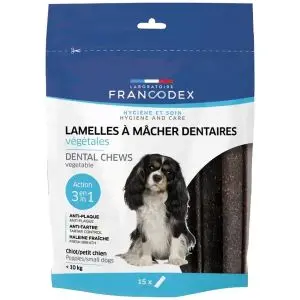 Francodex 15 Lamelles à Mâcher 224g Pour Chiots Et Petits Chiens Moins De10 Kg