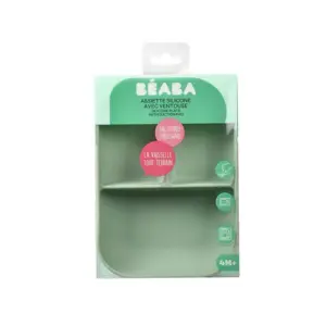 Beaba Assiette Compartimentee Silicone Sage Green 