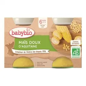 Babybio Maïs Doux d'Aquitaine Dès 6 Mois 2x130g