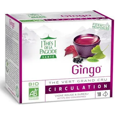 Thés de la Pagode Gingo 18 sachets - Pharmacie Agnès Praden à Alès